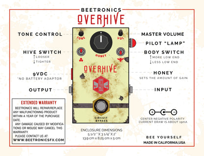 Overhive Mid-Gain Overdrive • Standard Series